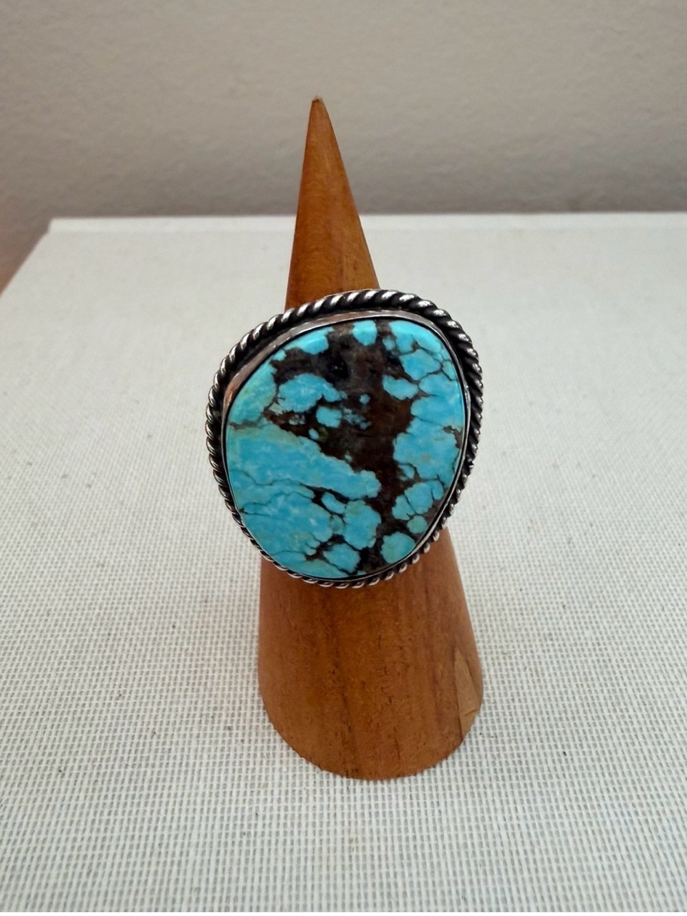 Vintage- Southwestern Style Turquoise Statement Ring, Size 5